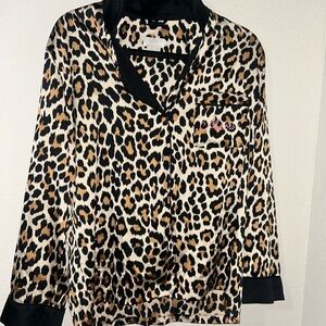 Kate Spade Animal Print Satin Top